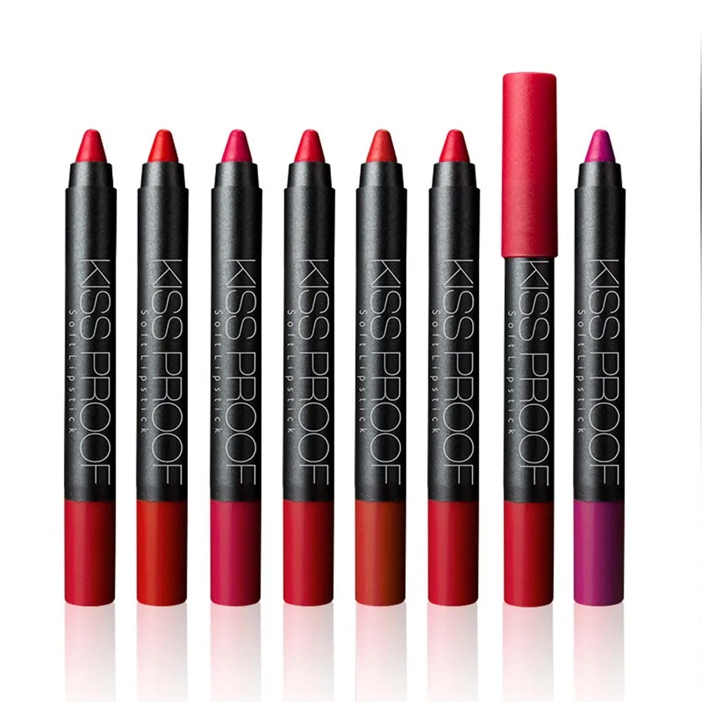 

Hot Sale 19 Colors Matte Kissproof Lipstick Makeup Long Lasting Effect Powdery Matte Soft Lipsticks Sexy Red Lips Cosmetic