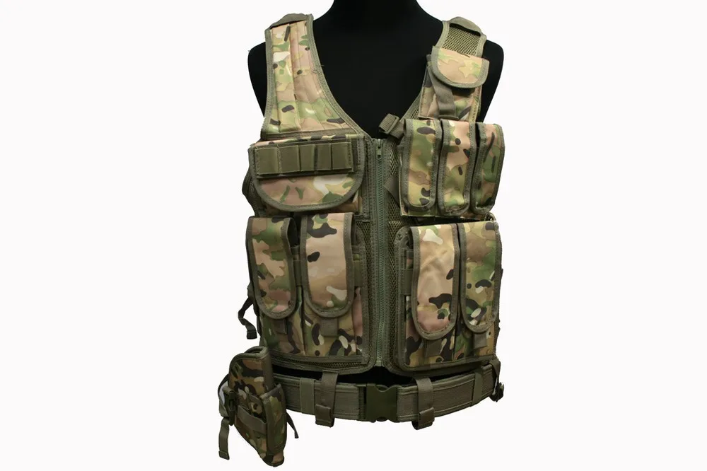 Люкс Airsoft тактический бой Сетки Жилет OD Цифровой ACU Camo BK камуфляж лесной CB MC