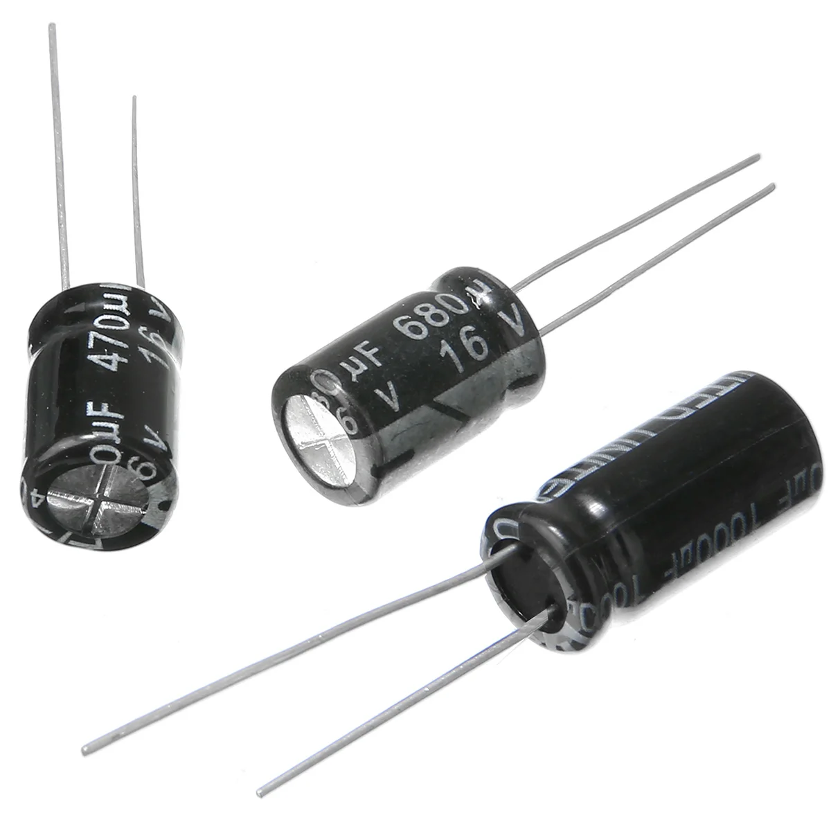 500pcs Durable 16V-50V Electrolytic Capacitor Assortment Kit 24 Value 0.1UF-1000UF Assorted Box Kit for DIY Making Circuit Tools