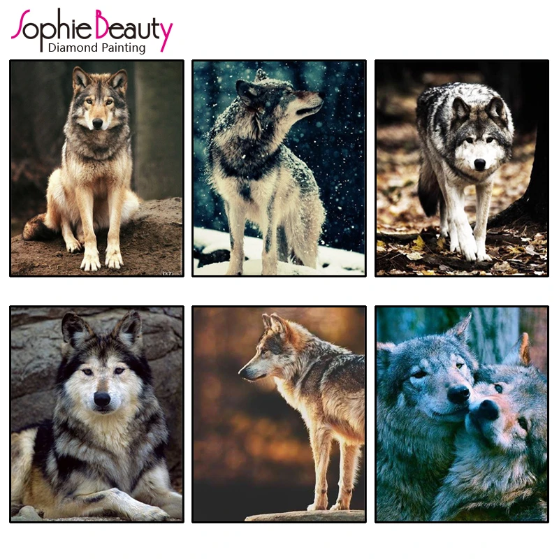 Wolf Animal 5D Diamond Painting Embroidery DIY Craft Kit Home Art Decor Wolf Animal 5D Diamond Painting Embroidery DIY Craft Kit Home Art Decor
