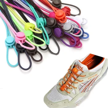 

Stretching Lock lace 19 colors a pair Of Locking Shoe Laces Nylon Elastic Shoelaces Shoestrings Running/Jogging H000