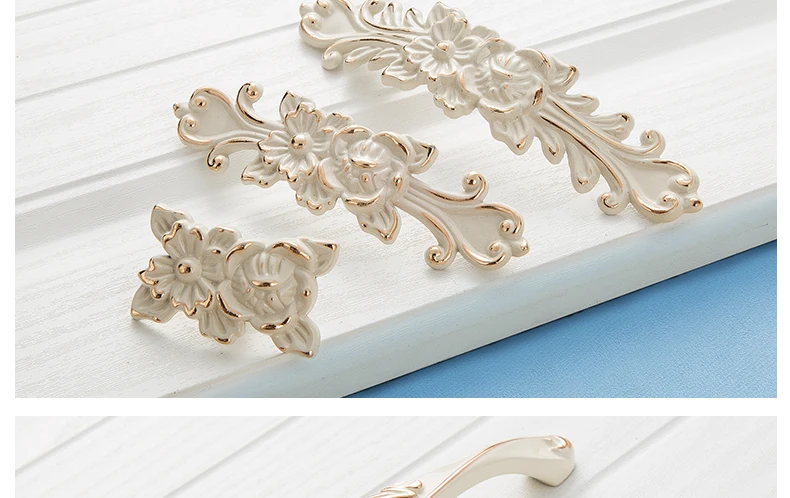 KAK-Zinc Aolly Handle Cabinet, Marfim Branco, Armário