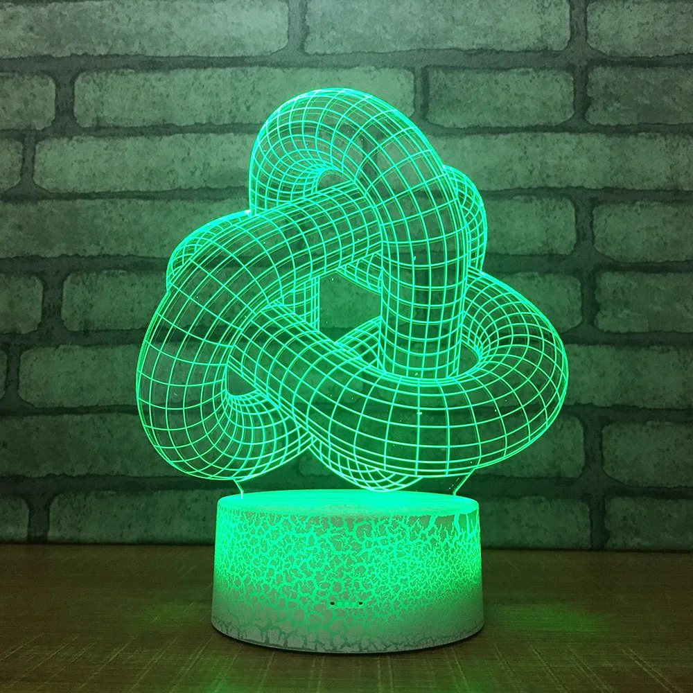 

Gifts Personalized Table Lamp Colorful 3d Small Night Light Touch Remote Color Change Bedside decorative Desk Lamp