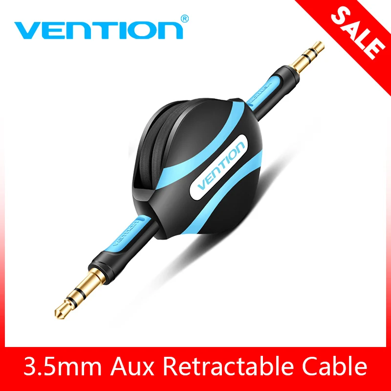 

Vention Retractable Aux Cable 3.5mm Audio Cable Jack 3.5 Male Aux Cord For Car Stereo iPhone 8 Samsung S8 Headphone Speaker
