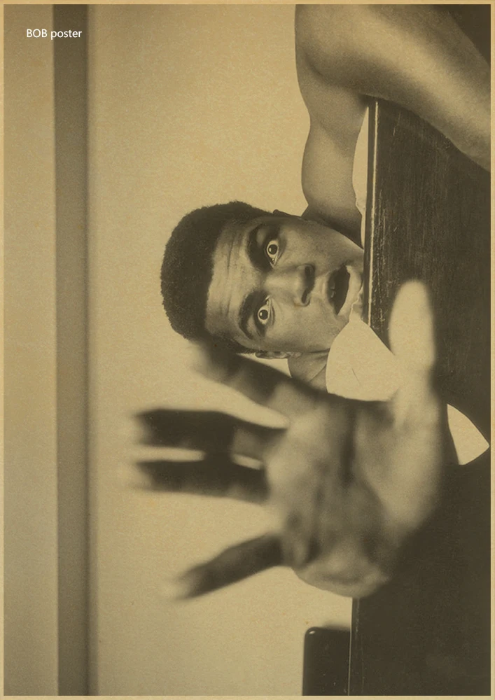 Плакат бокс Muhammad Ali ретро крафт-бумага ВИНТАЖНЫЙ ПЛАКАТ домашний декор художественные плакаты напечатанные с помощью шелковой ткани обои - Цвет: H198