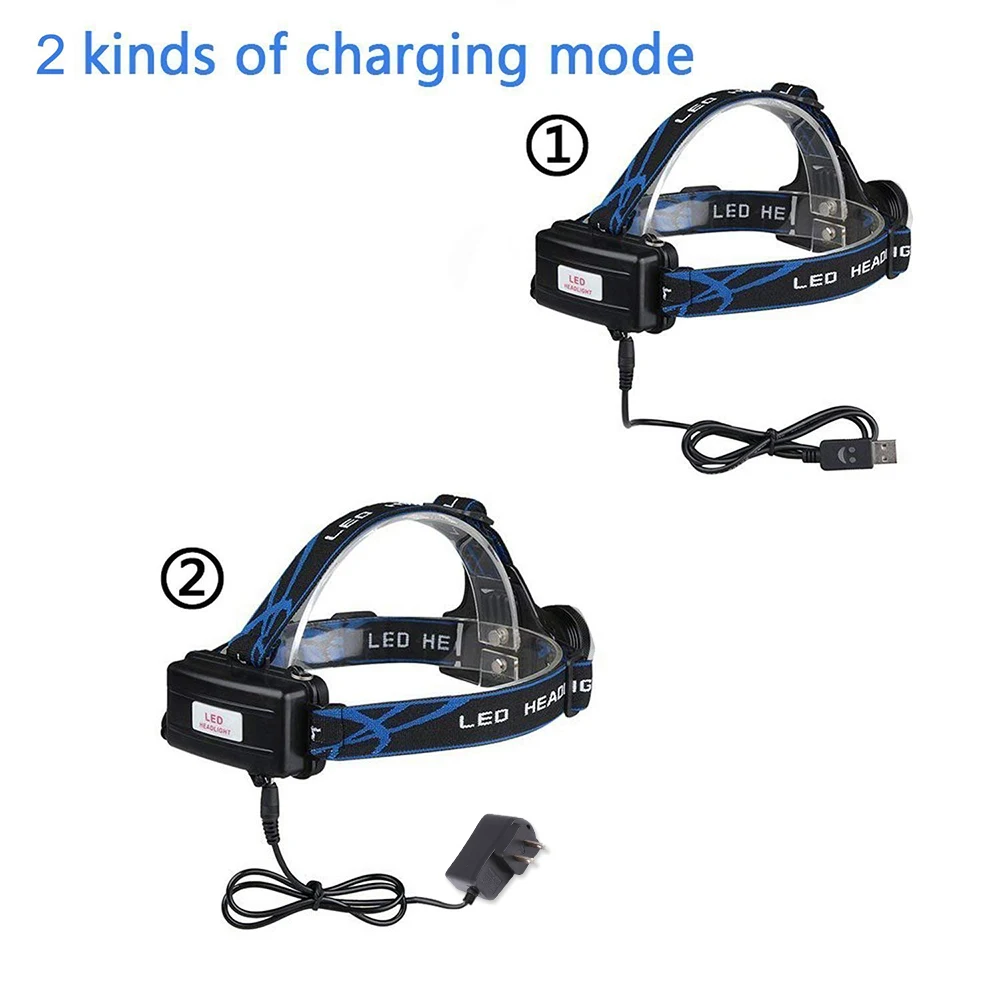 Светодиодный головной светильник XML-V6/L2/T6 зум светодиодный налобный фонарь вспышка светильник фара Источник питания: 2 элемента питания* 18650 батарея для кемпинга светильник получите подарок