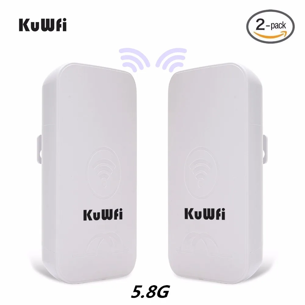 

2PCS KuWFi 1-3KM 300Mbps Outdoor CPE Router 5G Wireless Access Point Router Wifi Bridge Wi-fi Extender CPE Router With 24V POE