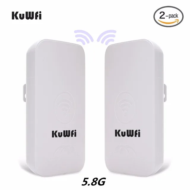 Best Price 2PCS KuWFi 1-3KM 300Mbps Outdoor CPE Router 5G Wireless Access Point Router Wifi Bridge Wi-fi Extender CPE Router With 24V POE 