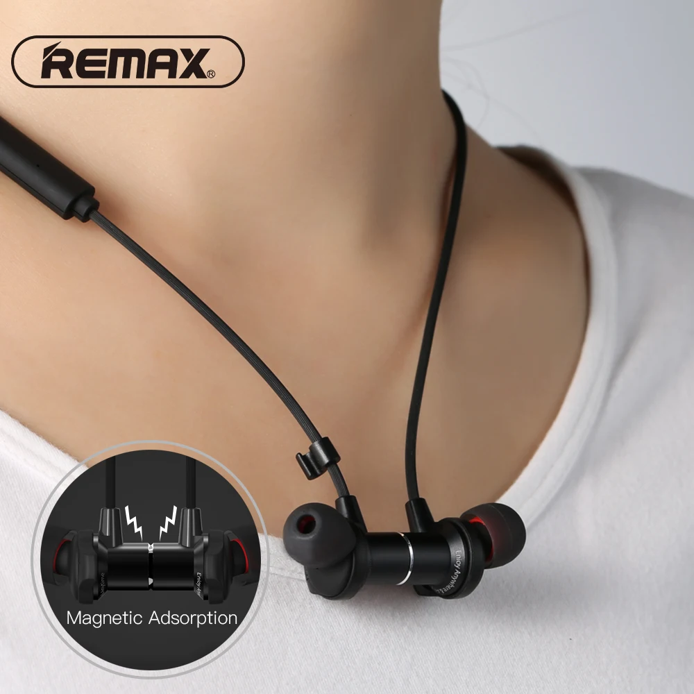 

2017 the newest original remax RB-S7 wireless Bluetooth sports running headset magnetic design HIFI fast charge long standby