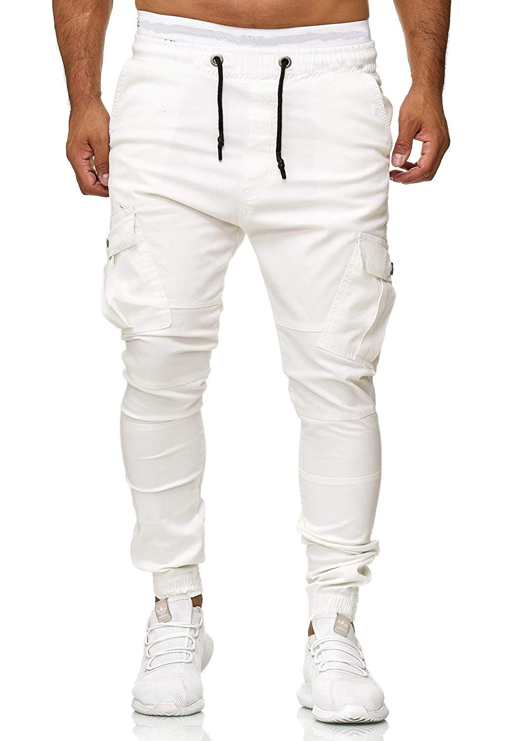 Брюки 2018 новые Брендовые мужские прямые брюки облегающие городские повседневные узкие карманы длинные штаны с накладными карманами