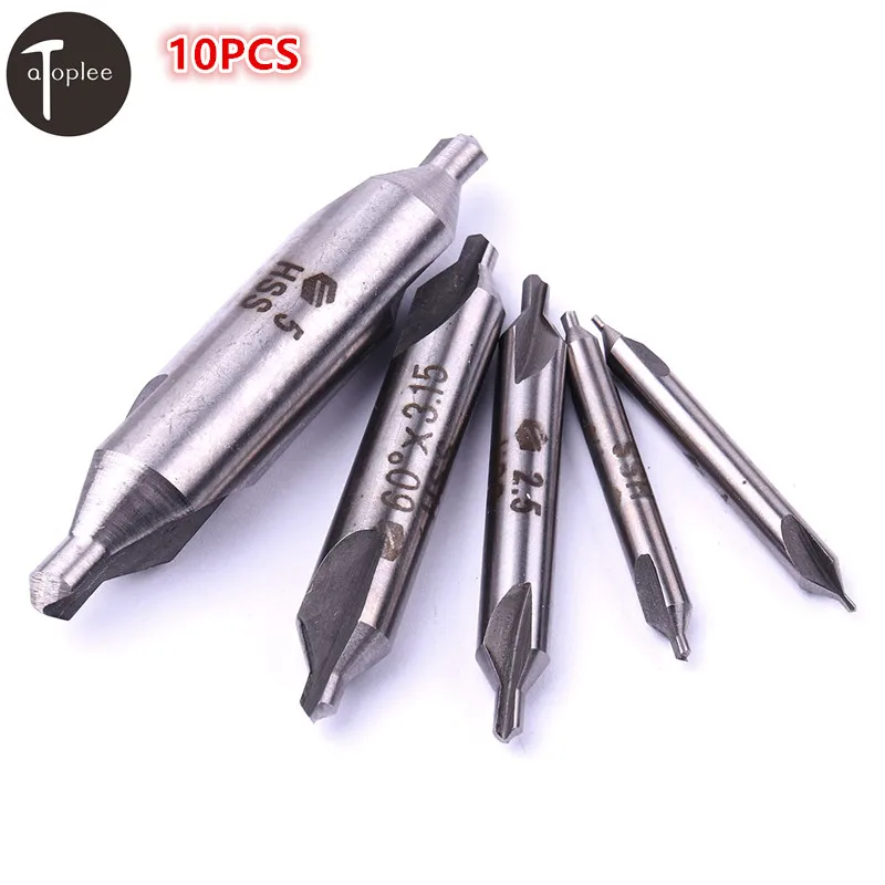 

10pcs 3/4/6/8/12mm Shank Diamete Center Drill HSS 2 Edges Wood Metal Working Reaming Drill Center Drill Bit Cutting Tools