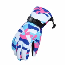 Езда Альпинизм Перчатки женские зимние ветрозащитные теплые движение камуфляж Перчатки
