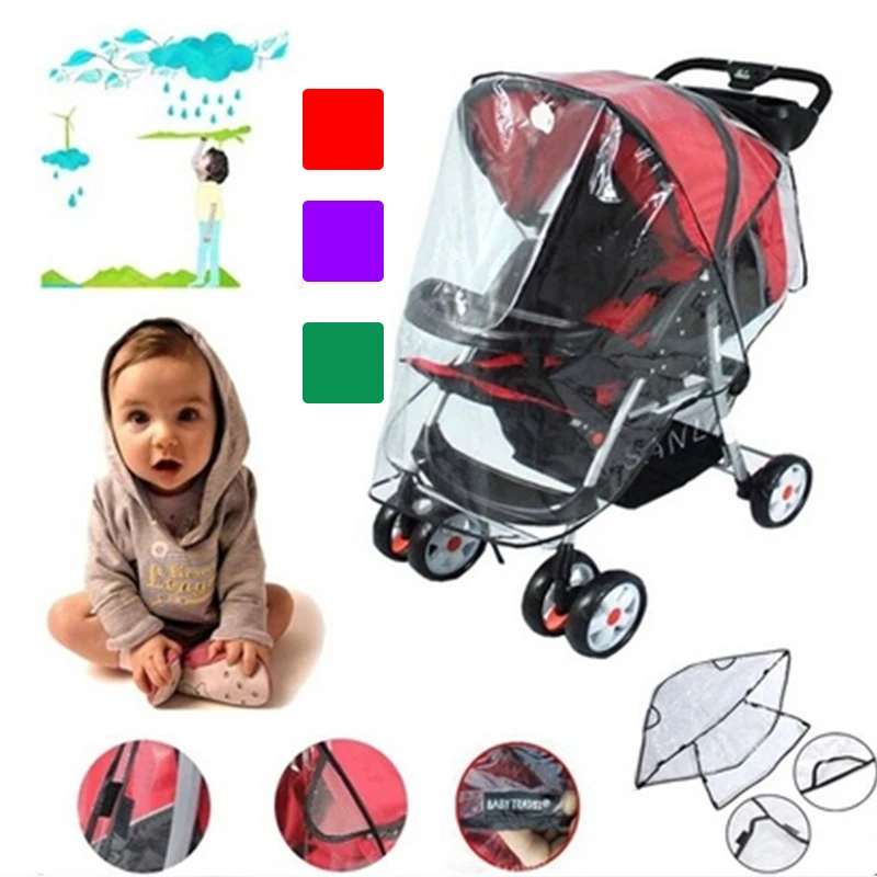 

Baby Stroller Waterproof Cover PE Universal Wind Dust Shield Pushchair Cover Pushchairs Stroller Accessories