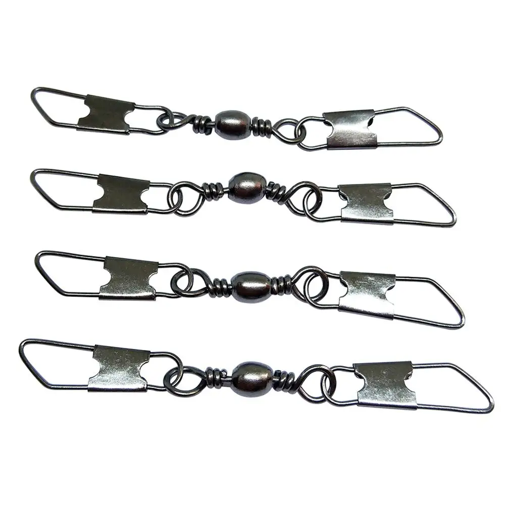 10/20pieces Fishing Swivels Snap Double Snap Swivels Barrel Swivels