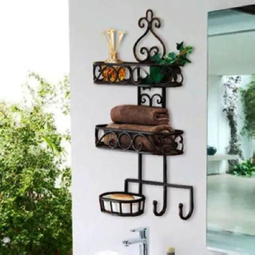 Online Buy Wholesale wrought iron bathroom shelves from China wrought