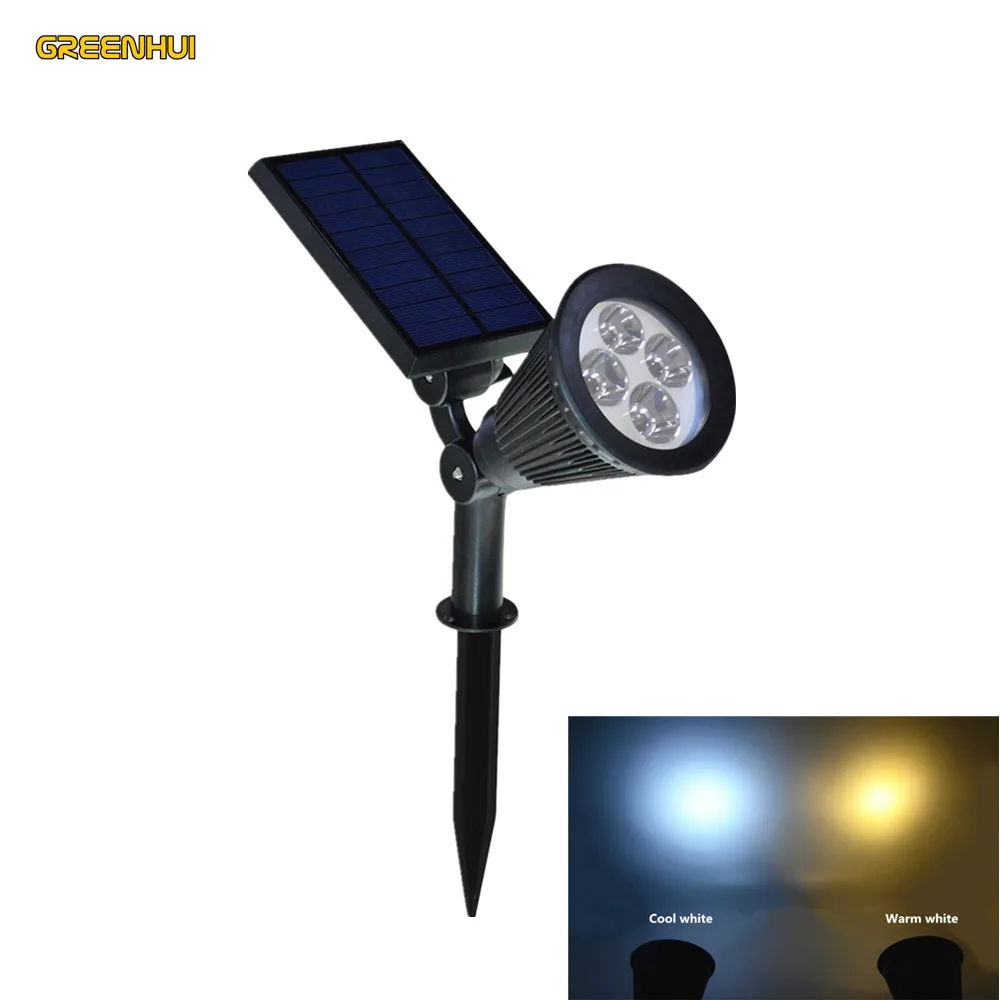 Hot Sale Led Solar Light Outdoor 4 LEDs Solar Power Spotlight Garden