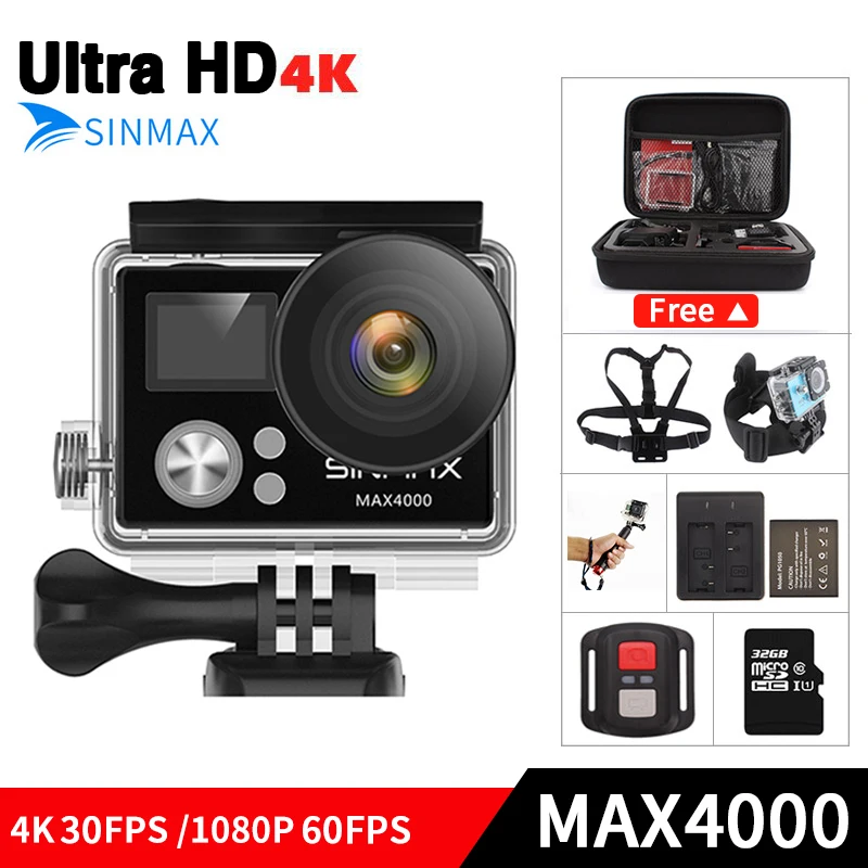 

Ultra HD 4K wifi (OEM EKEN H9R) action camera 4k/30fps dual screen 2.0 LCD go waterproof pro sj MAX 4000 Extreme mini Camcorder