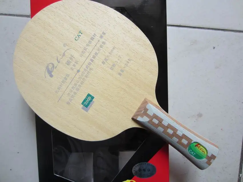 

Original Palio CAT Table Tennis Blade Paddle 3wood+2carbon Best Light Racket Racquet Sports Ping Pong Set Rubber Blade