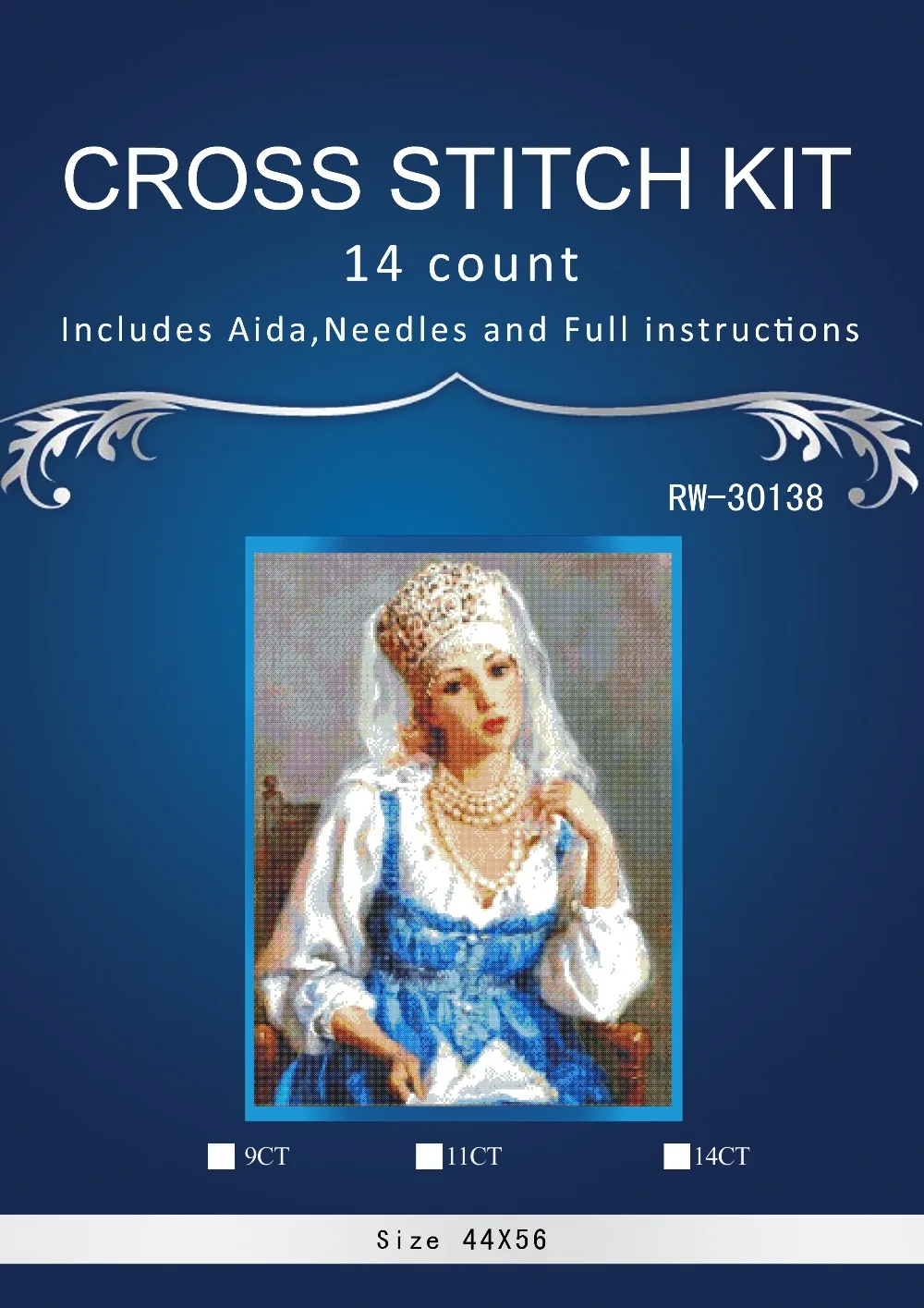 

Russian Girl ,DIY 14CT DMC Cross Stitch,Sets For Embroidery Kits,Poppy Flower Vase Counted Cross-Stitching