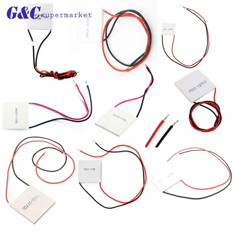 TEC1-12705 Thermoelectric Cooler Peltier TEC1-12706 TEC1-12710 TEC1-12715 40*40MM 12V Peltier Elemente Module
