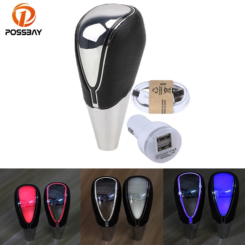 

1 SET TOUCH MOTION ACTIVATED WHITE LED LIGHT CAR SHIFT KNOB UNIVERSAL SHIFTER GEAR