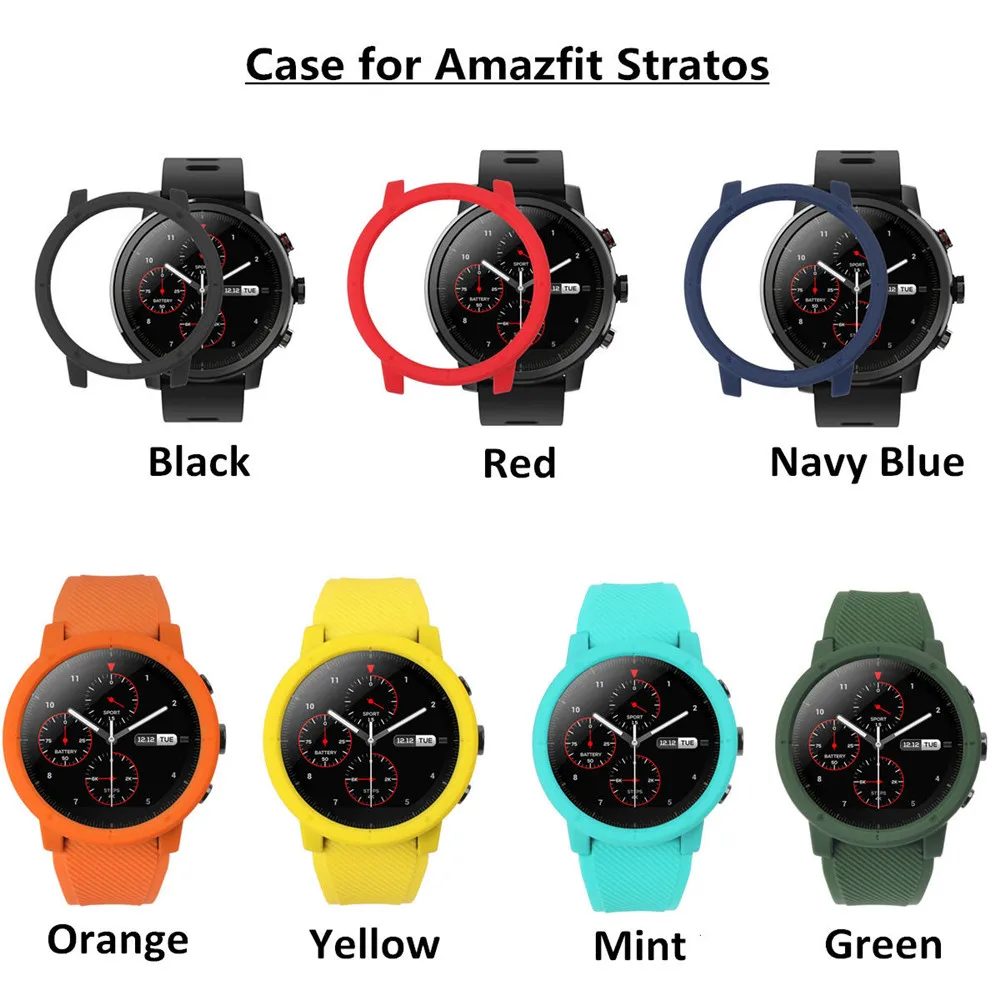 Защитный чехол для часов Xiaomi Huami Amazfit 2 Stratos с защитой от царапин чехол для ПК Huami Amazfit Stratos 2 S Рамка чехол-бампер