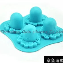 10 шт./партия пресс-форма осьминога силиконовые формы для приготовления пищи инструменты для печенья формы для льда ледяные поддоны для кухни аксессуары для помадки инструменты