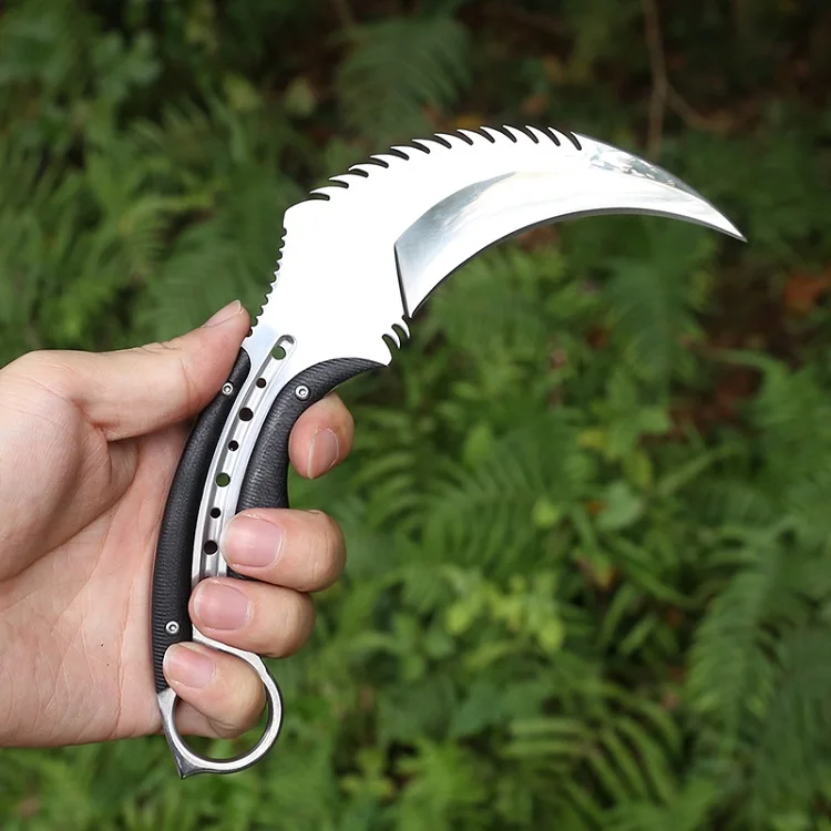 HS инструменты Военный нож Karambit с фиксированным лезвием, тактический нож для выживания с ножом Kydex для охоты на открытом воздухе, кемпинга