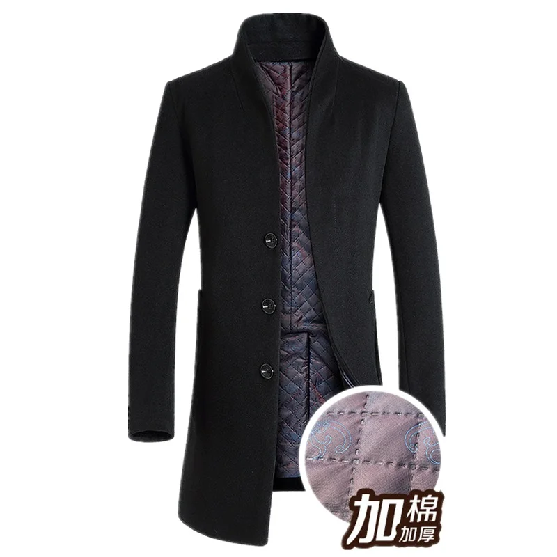 BOLUBAO Autumn Winter Men Wool Blends Coats Men's Solid Color Slim Fit Trench Coat Casual Brand Quality Wool Blends Coat Male