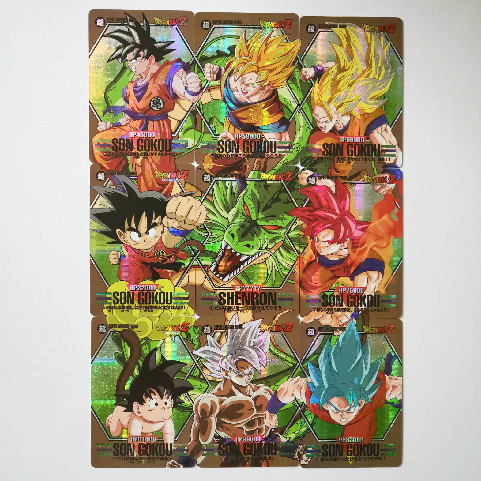 9 шт. 9 в 1 супер Dragon Ball-Z герои боевой карты Ultra Instinct Goku Vegeta супер игровая коллекция карт