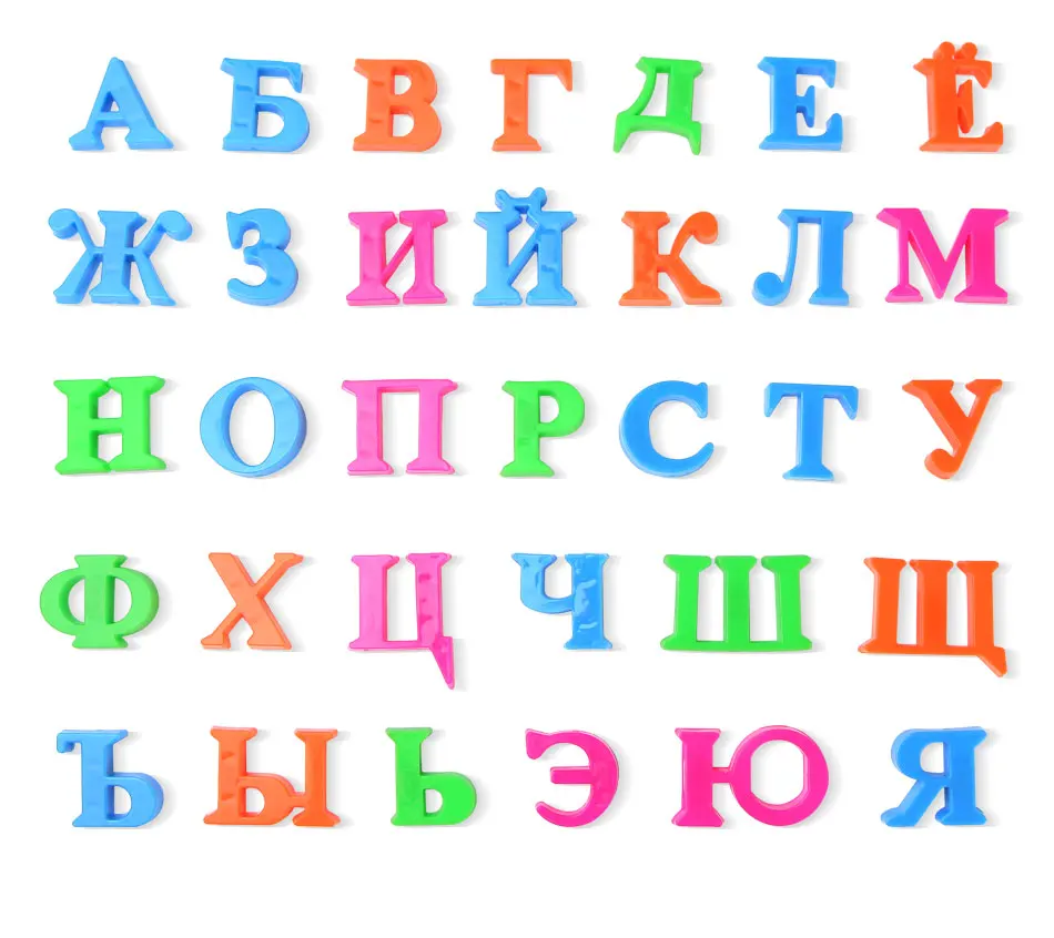 33 шт./компл. 2 см магнит русский буквенный Алфавит головоломка обучающая красочная обучающая игрушка развивающий подарок для ребенка магнит на холодильник