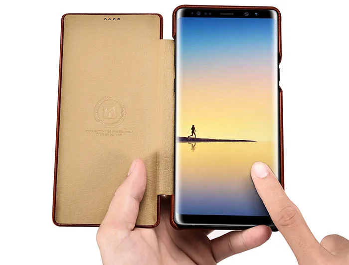 ICarer роскошный чехол из натуральной кожи для samsung Galaxy Note 9 Note8 S9 S8 плюс с округленными изогнутыми краями Винтаж серия натуральная кожа чехол