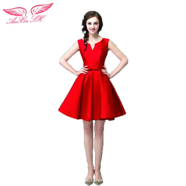 Abito cocktail rosso come