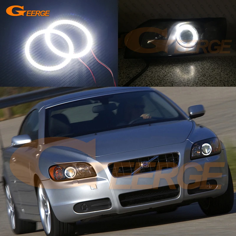 

For Volvo C70 2006 2007 2008 2009 Excellent led Angel Eyes Ultra bright illumination smd led Angel Eyes Halo Ring kit