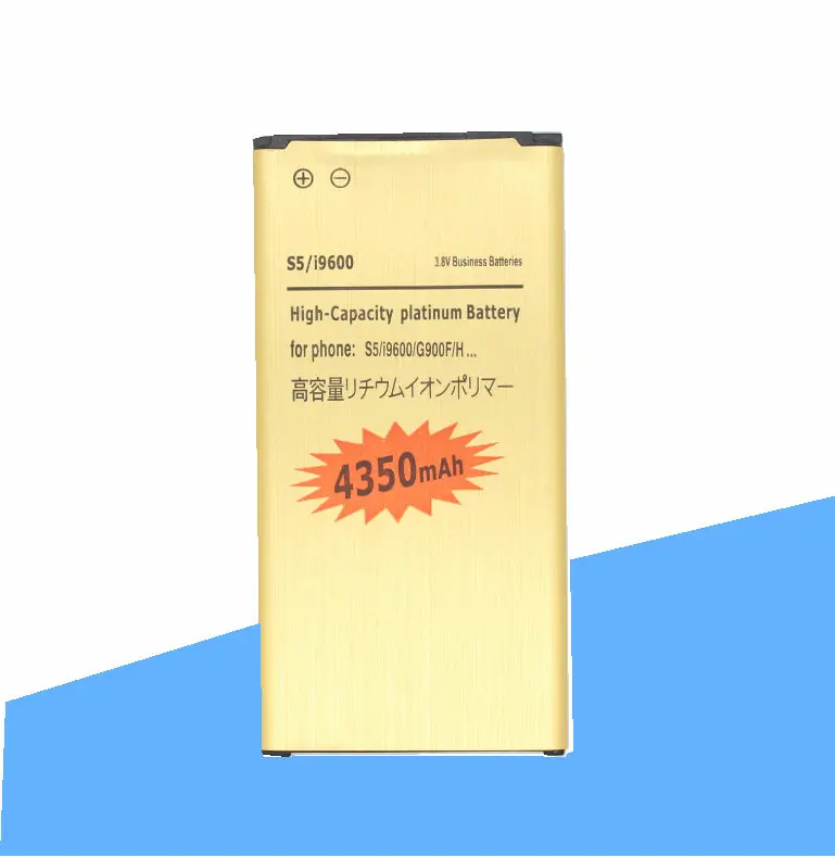 ISkyamS 1x4350mAh EB BG900BBE Золотая батарея для Samsung Galaxy S5 SV I9600 G900A G900P G900T G900V|Аккумуляторы