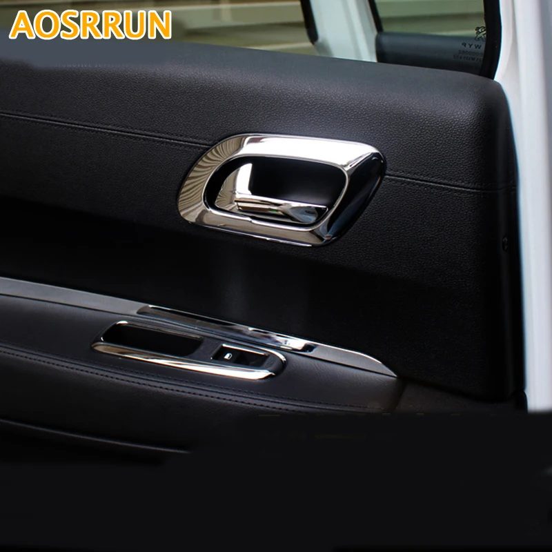 AOSRRUN Car accessories ABS Chrome Trim interior handle cover