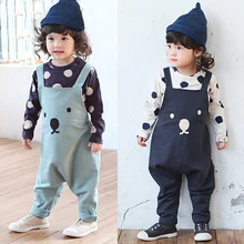 Весенняя одежда для маленьких мальчиков хлопковые детские ромперы комбинезоны ярких цветов для мальчиков и девочек, штаны-шаровары детская одежда