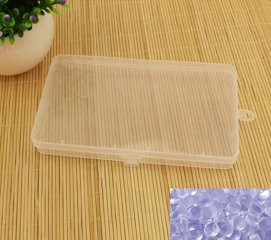 Новая полипропиленовая прямоугольная прозрачная пластиковая коробка, детали для ювелирных изделий, маленькая коробка 17,6x10,1x2,4 см