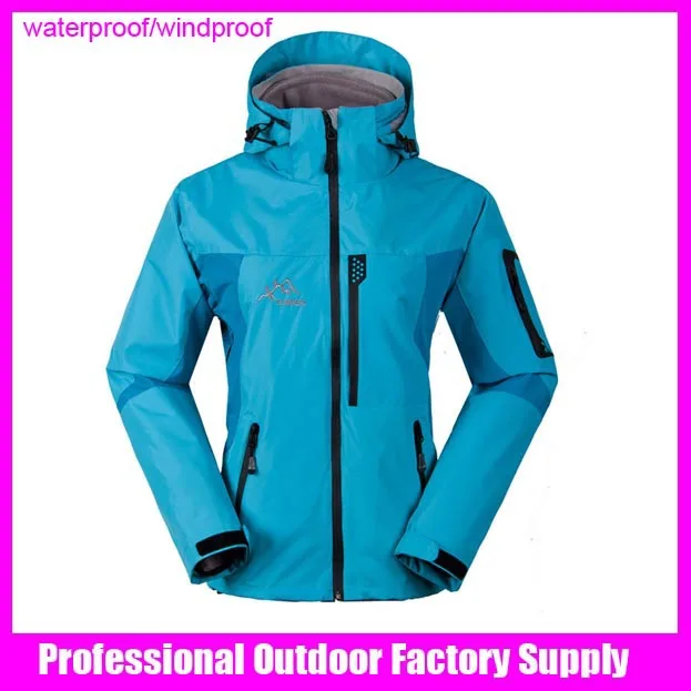 

Dropshipping waterproof Rainproof Warm Windbreaker 2in1 Jacket double layer Fleece Ski Outdoor hiking jackets winter women