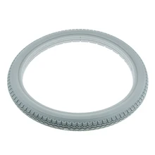 Gray Polyurethane Snap-on Wheelchair Street Tire Fits Most 16 inch