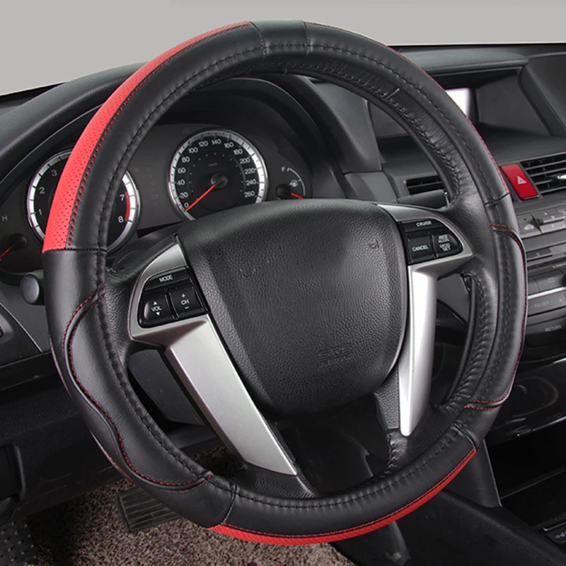 Auto Steering Wheel Covers fit for Chevrolet Cruze Captiva Spark Camaro Genuine Leather Car