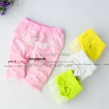 Новинка летние детские леггинсы для девочек одежда для малышей Детские Капри Штаны детей платье принцессы кружевной эластичный Штаны детские леггинсы