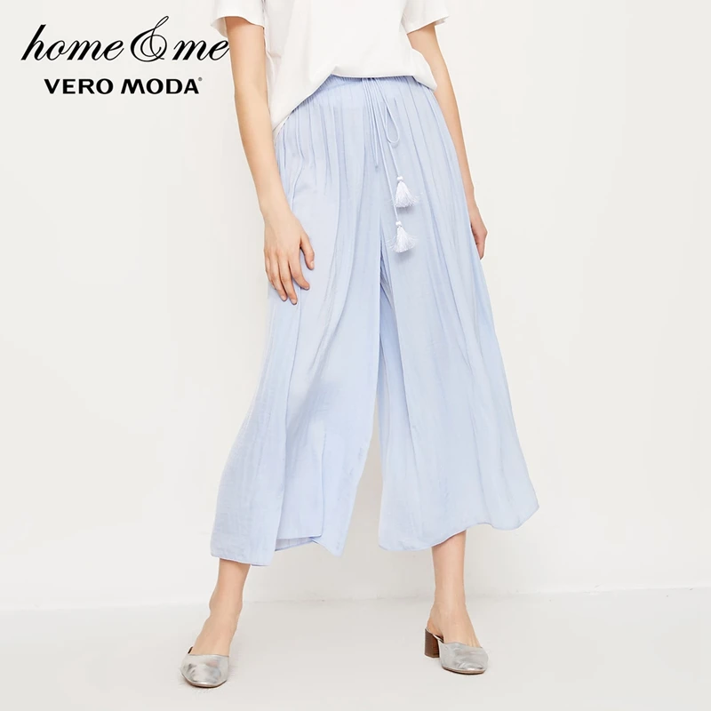 

Vero Moda new waist decorative three-quarter casual pants|3182P7501
