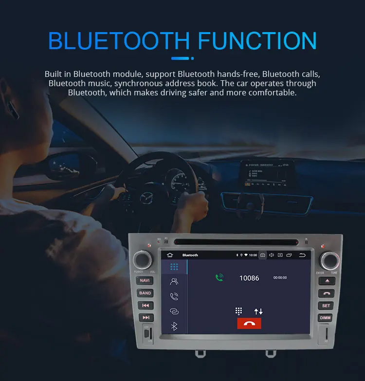 Perfect LJHANG Android 9.0 Car DVD Multimedia Player For PEUGEOT 308 408 308SW GPS Navi WIFI 2 Din Car Radio Stereo Headunit Auto RDS SD 7