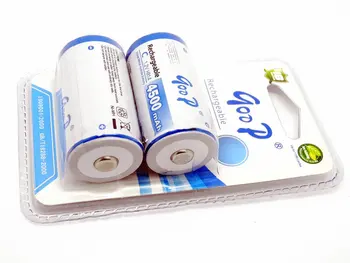 

2PCS/LOT GODP High-capacity 4500mAh C Size 1.2V HR14 Ni-MH Rechargeable Battery