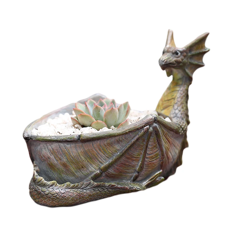

Dropshipping Creative Flowerpots Dragon Planter Fleshy Succulent Plant Home Garden Decoration Garden Pots Gift for Christmas