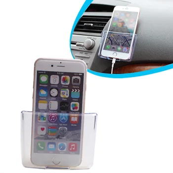 

Universal Cellphone Storage Box Car Holder Charger Pocket Transparent Stock Newest Latest High Quality Durable