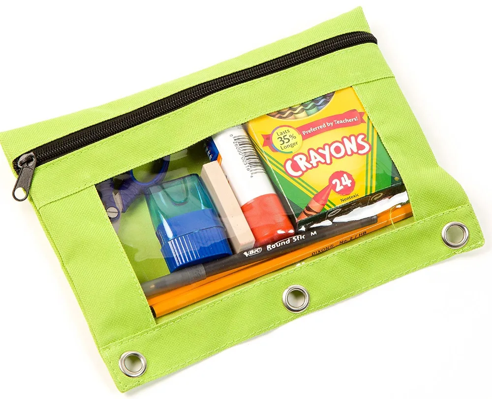Emraw Clear Pencil Pouch 3-Ring Binder Pencil Pouch with Zipper Pulls Pencil Case with 3 Rivet Enforced Holes Pencil Bags Clear Window Stationery Bag for Office Supplies Pack of 6 Emraw Clear Pencil Pouch 3-Ring Binder Pencil Pouch with Zipper Pulls Pencil Case with 3 Rivet Enforced Holes Pencil Bags Clear Window Stationery Bag for Office Supplies Pack of 6