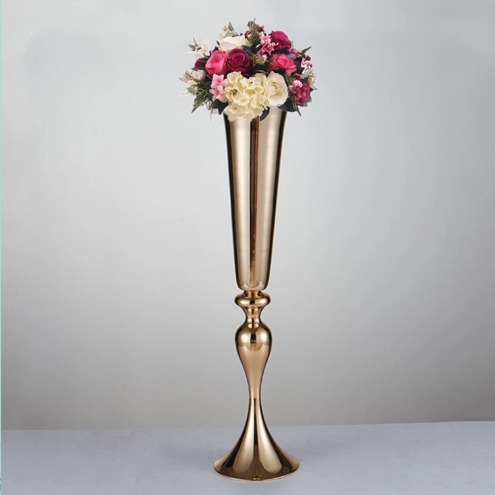 74cm Height Gold Silver Vases Metal Candle Holders Candle Stand