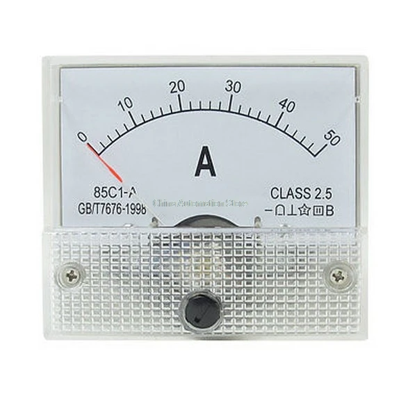 DC аналог метр Панель 50A AMP Текущий амперметры 85C1 0 50a датчик|dc analog meter|analog meteranalog ammeter